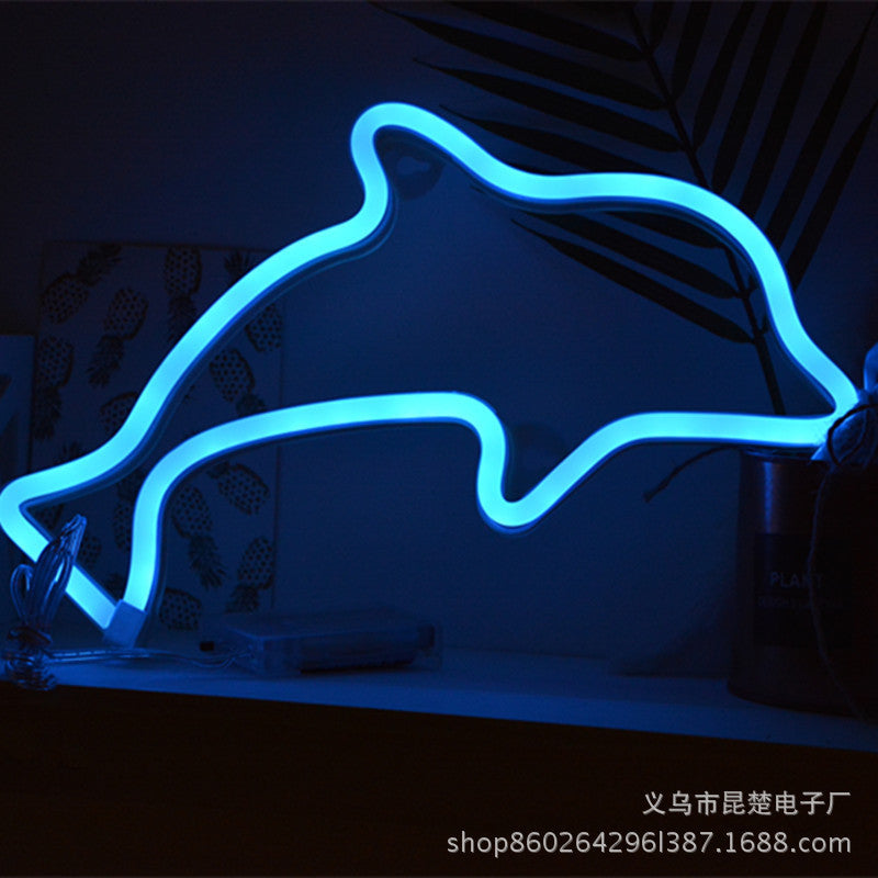 AliExpress LED Neon Lights Bedroom Room Decoration Moon NeonLights USB Battery Dual-Purpose Modeling Lights