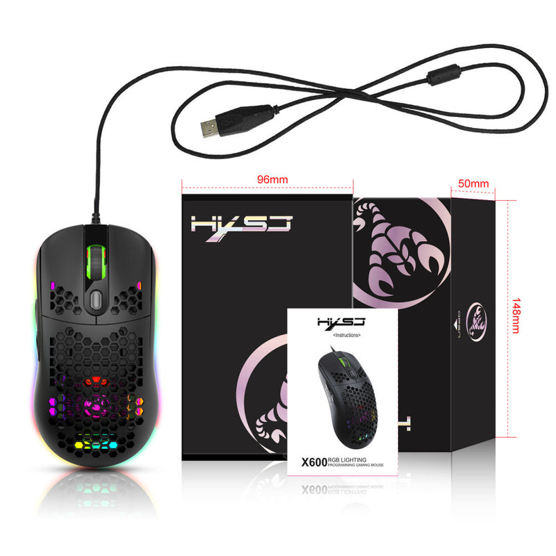 Lightweight Heat Dissipation Hole Mouse Rgb Glow