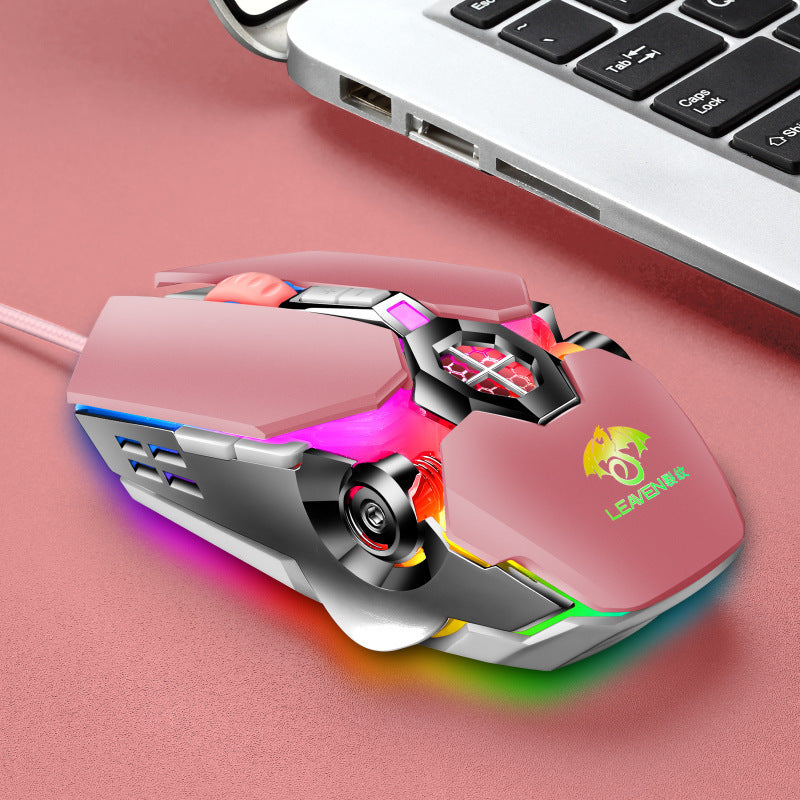 Usb Wired Computer Office Gaming Luminous Rgb Mechanical Mouse