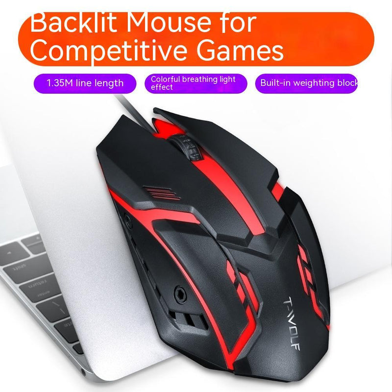 Wired Luminous Mouse USB Desktop Computer RGB Notebook Office Cheap Game