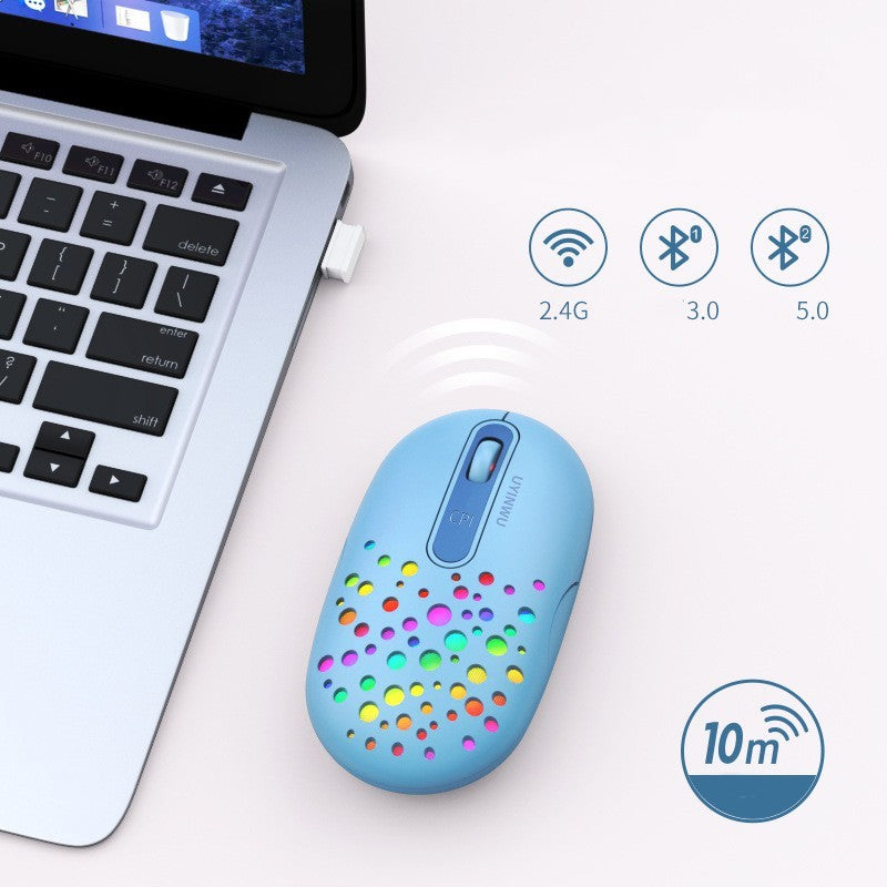 Three-mode Bluetooth 50 Charging RGB Luminous Mouse